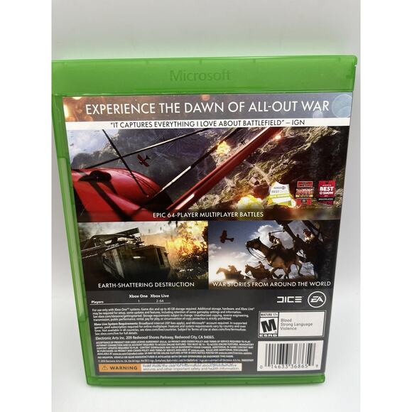 Battlefield 1 (Xbox One Microsoft, 2016) - Excellent Condition - Picture 2 of 6